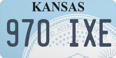 KS license plate 970IXE
