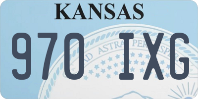 KS license plate 970IXG