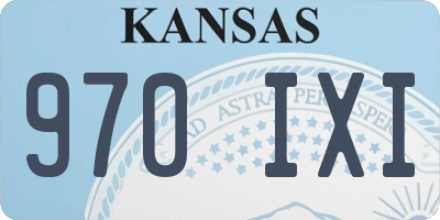 KS license plate 970IXI