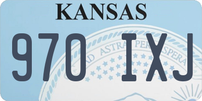 KS license plate 970IXJ