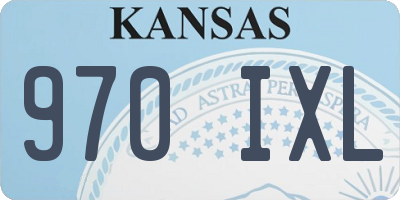 KS license plate 970IXL