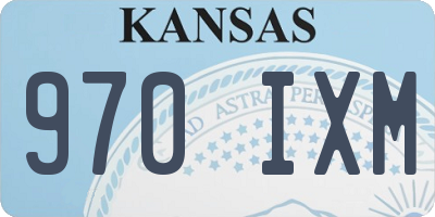 KS license plate 970IXM
