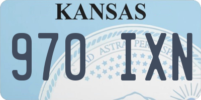 KS license plate 970IXN