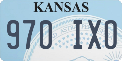 KS license plate 970IXO