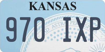 KS license plate 970IXP