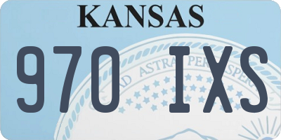 KS license plate 970IXS