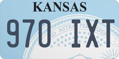 KS license plate 970IXT