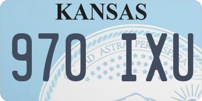 KS license plate 970IXU