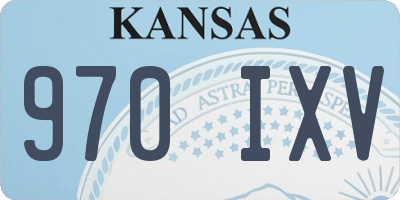 KS license plate 970IXV