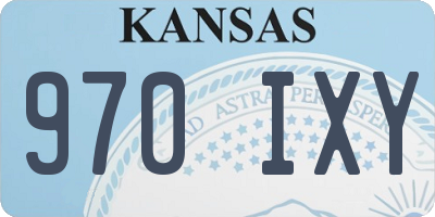 KS license plate 970IXY