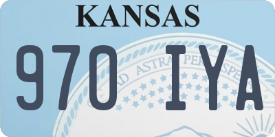 KS license plate 970IYA