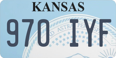 KS license plate 970IYF