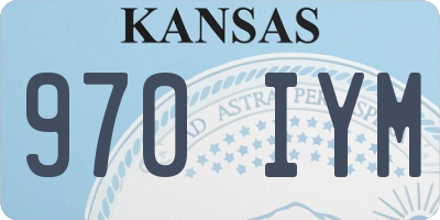 KS license plate 970IYM