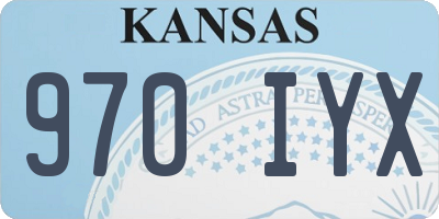 KS license plate 970IYX