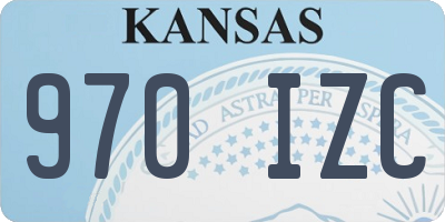 KS license plate 970IZC