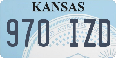 KS license plate 970IZD