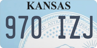 KS license plate 970IZJ