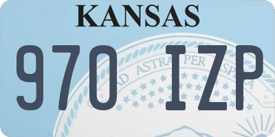 KS license plate 970IZP