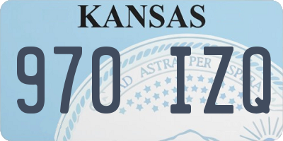 KS license plate 970IZQ