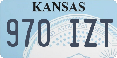 KS license plate 970IZT