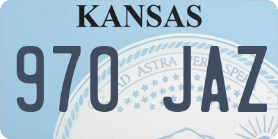 KS license plate 970JAZ