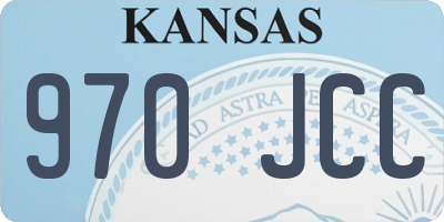KS license plate 970JCC
