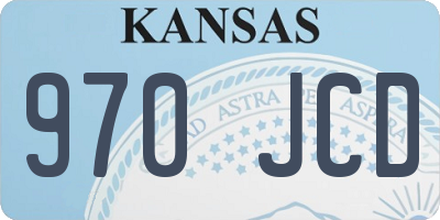KS license plate 970JCD