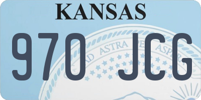 KS license plate 970JCG