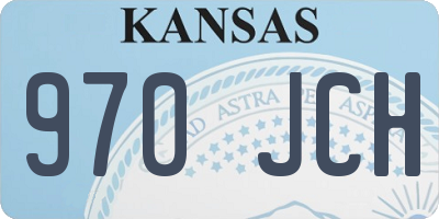 KS license plate 970JCH