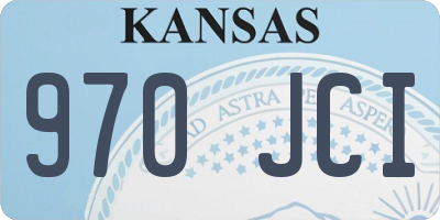KS license plate 970JCI