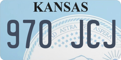 KS license plate 970JCJ