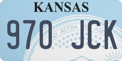 KS license plate 970JCK