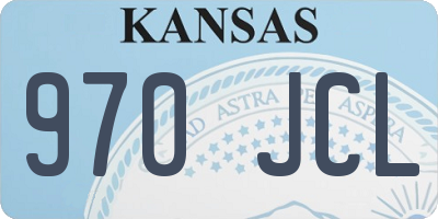 KS license plate 970JCL