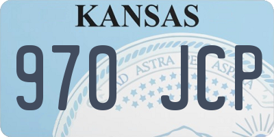 KS license plate 970JCP