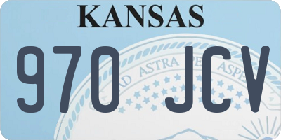 KS license plate 970JCV