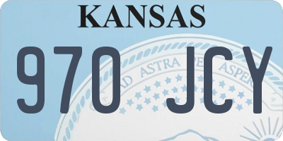 KS license plate 970JCY