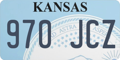KS license plate 970JCZ
