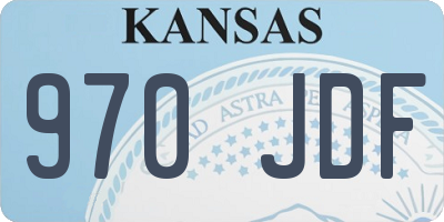 KS license plate 970JDF