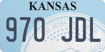 KS license plate 970JDL