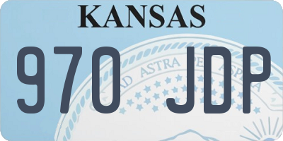 KS license plate 970JDP