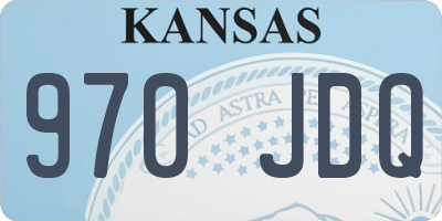 KS license plate 970JDQ