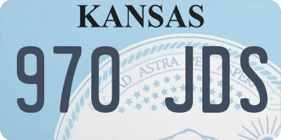 KS license plate 970JDS