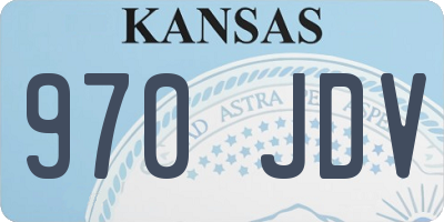 KS license plate 970JDV