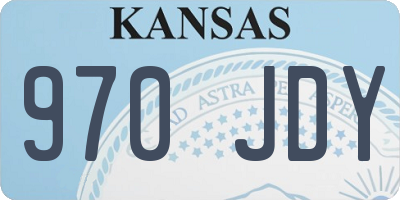 KS license plate 970JDY