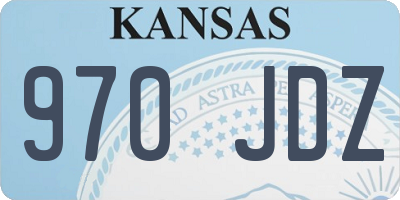 KS license plate 970JDZ