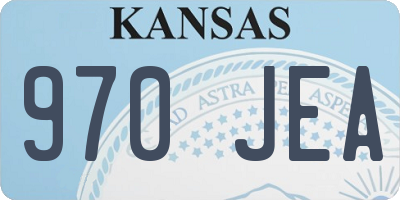 KS license plate 970JEA