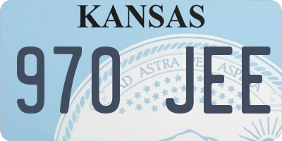 KS license plate 970JEE