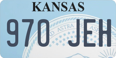 KS license plate 970JEH