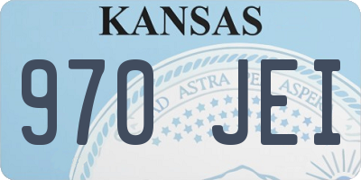 KS license plate 970JEI