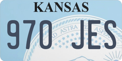 KS license plate 970JES